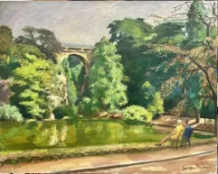 Georges PACOUIL (1903 - 1996)-Le parc des Buttes Chaumont-img1