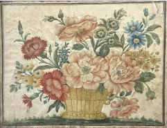 LE CLER (actif au XVIIIe siècle)-Panier de fleurs-img1