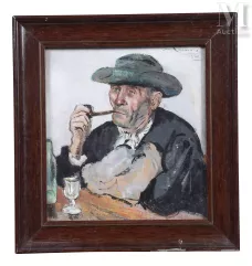 Jean LAUNOIS (Les-Sables-d’Olonne 1898 - Alger 1942)-Homme à la pipe-img1