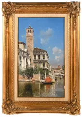 Martín RICO Y ORTEGA (1833-1908)-L'église de san Geremia et le palais Labia à Venise-img1