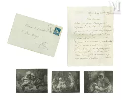 (Etienne) DINET (Paris 1861 - 1929)-Lette à M. A. Houdou, résidant à Oran, en date du 19 Octobre 1927-img1