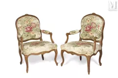Paire de fauteuils d’époque Louis XV, estampillés Jacques-Pierre LETELLIER--img1
