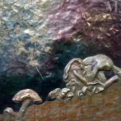 Clément MASSIER (1844-1917) à Golfe-Juan-Plaque aux champignons, 1905-img1