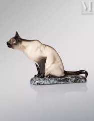 Louis RICHE (1877 - 1949) pour R.Meynial-"Chat siamois"-img1