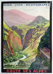 Massif de l'Oisans. Gorges de la Romanche. PLM. Route des Alpes     vers 1890--img1