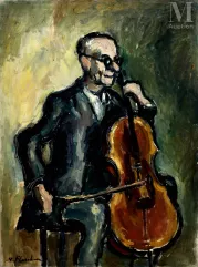 Madeleine FLASCHNER (1933-2022)-Le violoniste-img1