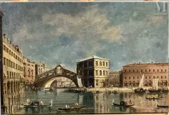Karl KAUFMAN-Vue du Palais des Doges / Pont du Rialto-img1