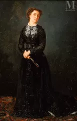 Giovanni BOLDINI (Ferrare 1842 - Paris 1931)-Portrait de l'épouse de Jules Amigues, 1867-img1