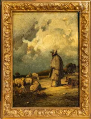Jules DUPRÉ (1811-1889)-Le Gardien de moutons, c. 1830-img1