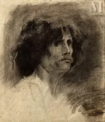 Ecole FRANCAISE du XIXème siècle-Portrait d'homme à la moustache-img1