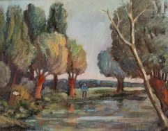 Ferdinand DESNOS (Pontlevoy 1901 - Paris 1958)-La Touraine, la mare aux saules-img1