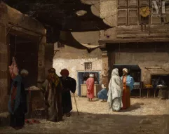 Roger Joseph JOURDAIN (Louviers 1845 - Paris  1918)-Marché au Caire-img1