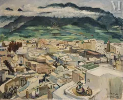 Monique CRAS (Brest 1910 - Paris 2007)-Vue de Tétouan-img1