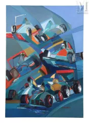 Jacqueline VERDET (1931-2023)-La course de formule 1-img1