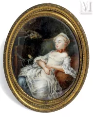 Ecole FRANÇAISE du XXème siècle-Miniature peinte-img1