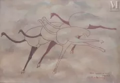 Georges Le POITEVIN (1912-1993)-"Relevés rupestres du Tassili Sahara"-img1