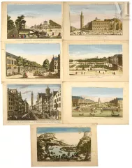 Vues d'optique du XVIIIe-Sept vues perspective : Espagne, Allemagne, Pays-Bas, c. 1750-1780-img1