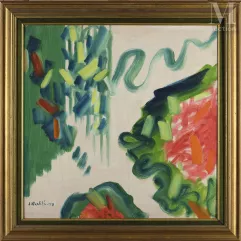 Jean KHALIFE (Liban, 1923-1978)-Composition verte-img1
