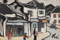 Ⓟ BUI XUAN PHAI (1920-1988)-"Vue de Hanoï"-img1