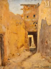 José SILBERT (Aix en Provence 1862- Marseille 1934)-Ruelle de la kasbah-img1