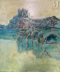 L. D. BJORN ( 1907-1989)-Le Louvre-img1