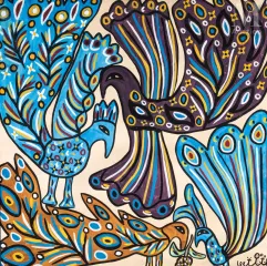 BAYA (Fatma Haddad Mahiedinne) (Algérie, Bordj el Kiffan 1931 - Blida 1998)-Oiseaux, (19)83-img1