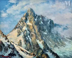 Etienne BOVIER-LAPIERRE (1908-1987)-Montagnes sous la neige-img1