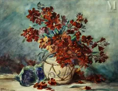 Ernest FILLIARD (1868-1933), attribué à-Le bouquet de fleurs dans un vase-img1