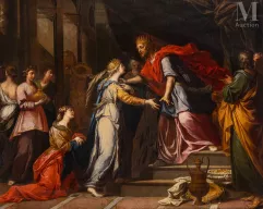 Louis LICHERIE (Dreux 1642 – Paris 1687)-Salomon et la Reine de Saba-img1