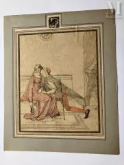 Ecole française du XIXème siècle-Paolo et Francesca d’après Ingres-img1