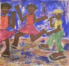 FALCAO (né en 1976)-Dilon Dindji &amp; his dancers, 2012-img1