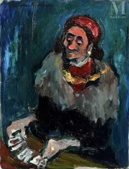 Madeleine FLASCHNER (1933-2022)-La tireuse de cartes-img1