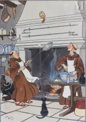 Harry ELIOTT (1882-1959) Lithographie-"Les crêpes"-img1