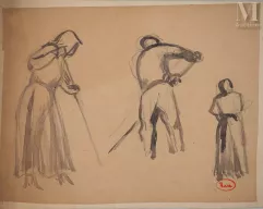 Maximilien LUCE (1858-1941)
Dessin-Famille de paysans-img1