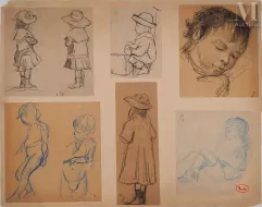 Maximilien LUCE (1858-1941)
Dessin-Etude pour portrait d'enfants-img1