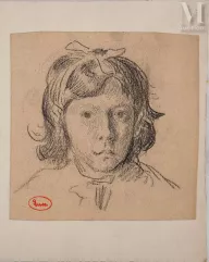 Maximilien LUCE  (1858-1941)
Dessin-Portrait d'une jeune fille-img1