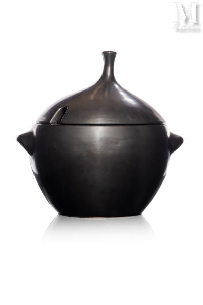 georges jouve alpha soupière céramique noire estimation gratuite vente aux enchères art déco design