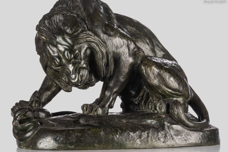 Estimation gratuite sculpture en bronze ou céramique lion