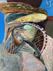 Ecole de la fin du XXème siècle-Lot de six œuvres :-img1