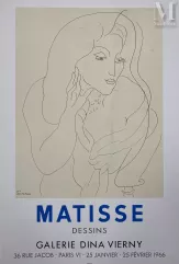 Henri MATISSE (1869-1954), d'après-Ensemble de deux affiches de Matisse pour la Galerie Dina Vierny-img1