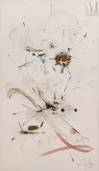 Georges MATHIEU (1921-2012)-Moment n°IV de l'ensemble "La Nuit", 1968-img1