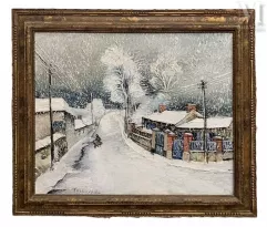 Franck WILL (Nanterre 1900-1950)-Rue enneigée-img1