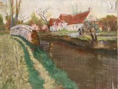 Ecole du XXe siècle-Paysage de campagne-img1