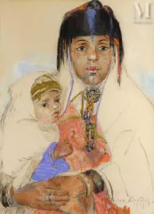 Marie BERTON (Roubaix 1894 - Paris 1975)-Mère et son enfant , Sidi Aïssa-img1