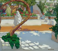 Yvonne KLEISS- HERZIG (Algérie, 1895 - France, 1968)-Jardin animé-img1
