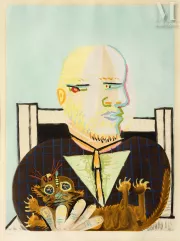 Pablo Picasso (1889-1973), d’après-Ambroise Vollard et son chat, c. 1960-img1