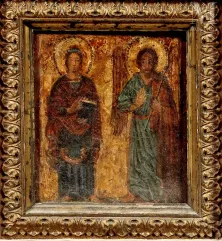 Icône d’un saint et de Saint Jean Baptiste en Ange du Desert.--img1