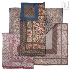 Quatre kalamkari-Inde, fin du XIXe - début du XXe siècle-img1