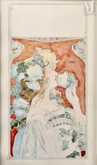 Ecole FRANÇAISE du XXème siècle-Femme à la rose-img1