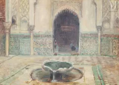 Joseph-Félix BOUCHOR (Paris 1853 - 1937)-Medersa Attarine, Fès-img1